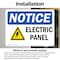 Signmission Electrical Panel Sign With Symbol, 5 in W x Rectangle, Vinyl Decal OS-2PACK-NS-D-35-L-11671 - alternate 2